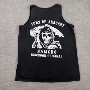 Sons of‎ Anarchy Tank Top Mens XL Black Good SAMCRO Reaper Graphic USA Made